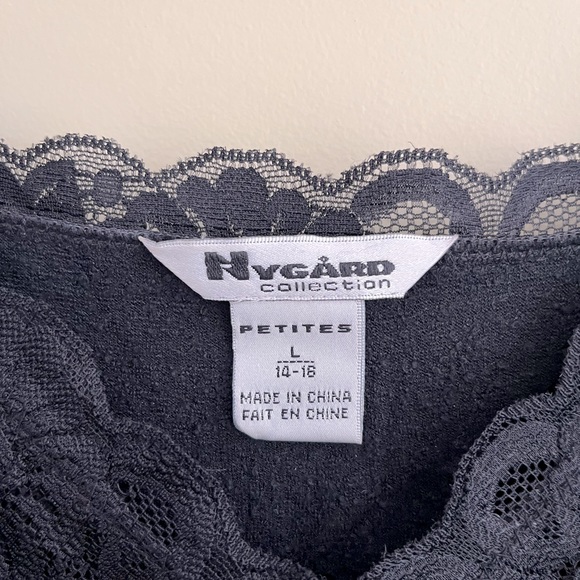 Nygârd Collection black lace camisole Women’s petite size 14-16 - Picture 4 of 7